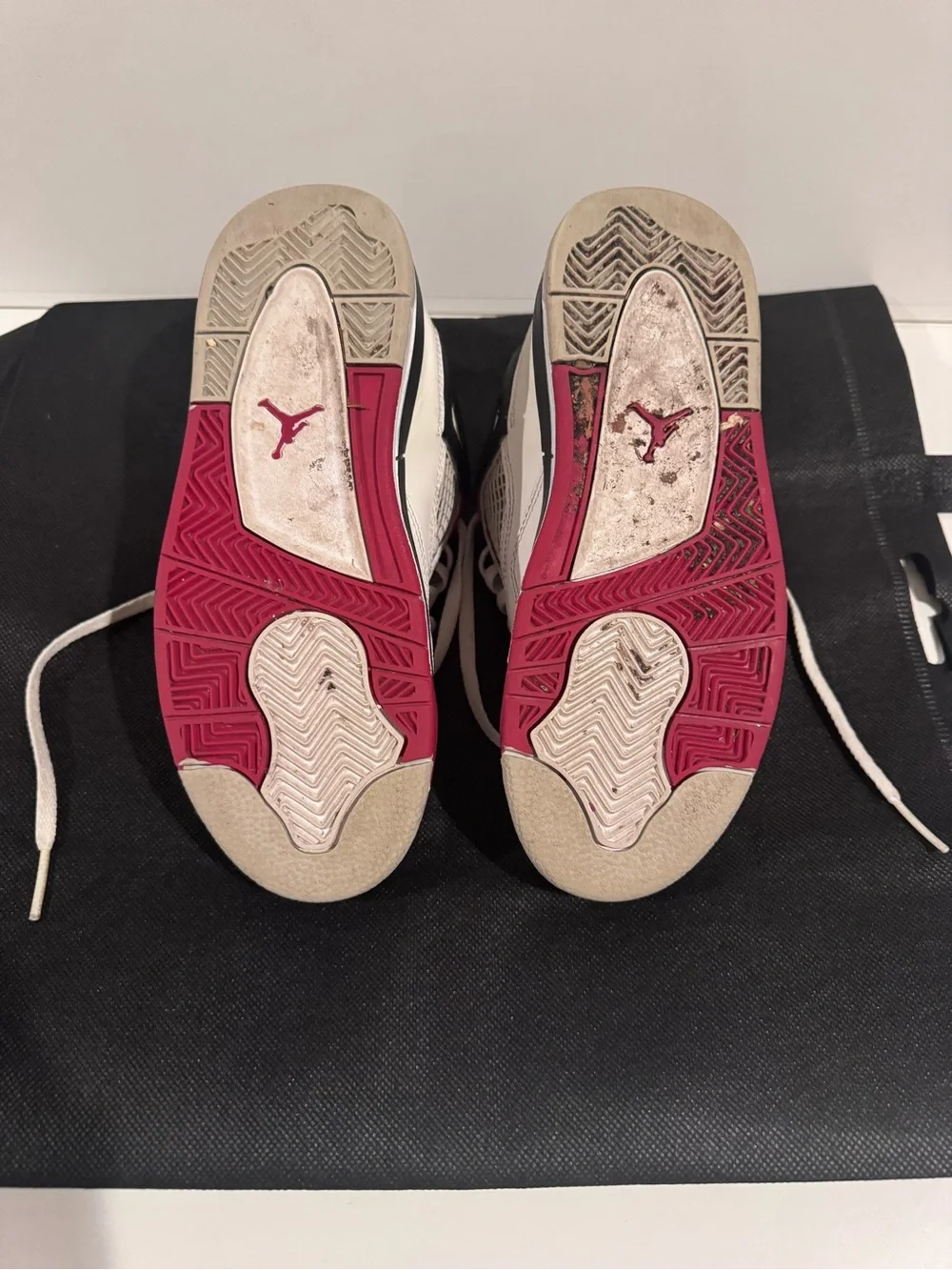 Nike Kids White and Red Jordan Sneakers